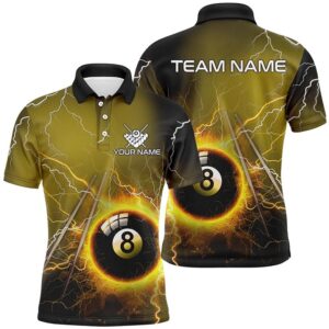 Thunder Lighting Yellow 8 Ball Billiard Polo…