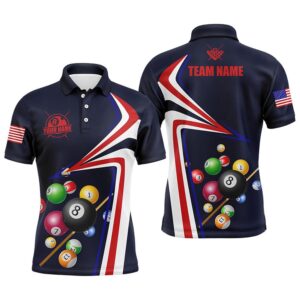 US Flag Billiard Balls 3D Polo Shirts,…