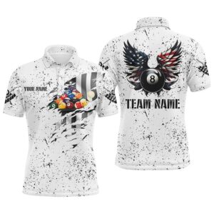 US Flag Billiard Balls 3D Polo Shirts,…