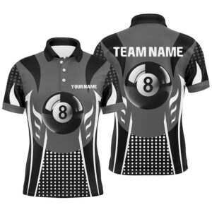 White Black 8 Ball Billiard 3D Polo…