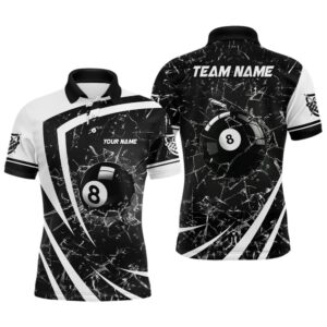 White Black Glass Break 8 Ball Billiard…