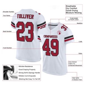 White Cardinal Black Mesh Authentic Football Jersey Personalized Football Jersey Football Team Jersey Football Outfits 2 u4yxew.jpg