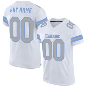 White Gray Light Blue Mesh Authentic Football…