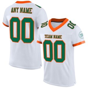 White Kelly Green Orange Mesh Authentic Football…