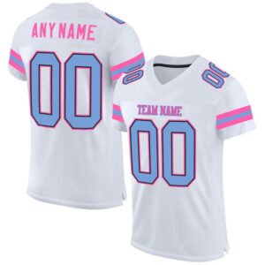 White Light Blue Pink Mesh Authentic Football…