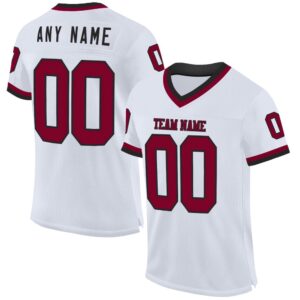 White Maroon Black Mesh Authentic Throwback Football…
