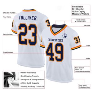 White Navy Gold Orange Mesh Authentic Throwback Football Jersey Personalized Football Jersey Football Team Jersey Football Outfits 2 vdoe2h.jpg