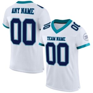 White Navy Gray Teal Mesh Authentic Football…
