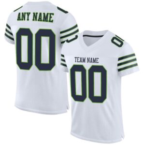 White Navy Neon Green Mesh Authentic Football…