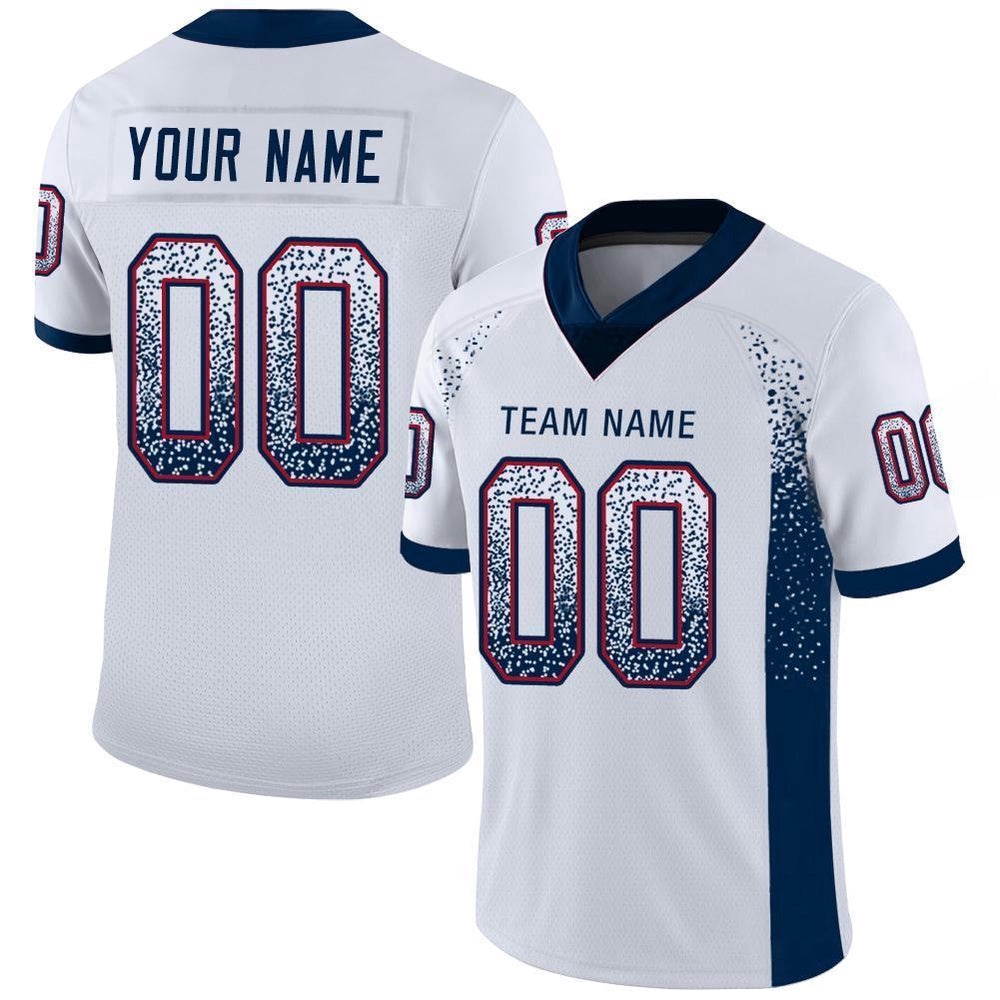 White Navy Red Mesh Drift Fashion Football Jersey, Personalized Football Jersey, Football Team Jersey, Football Outfits White Navy Red Mesh Drift Fashion Football Jersey, Personalized Football Jersey, Football Team Jersey, Football Outfits
