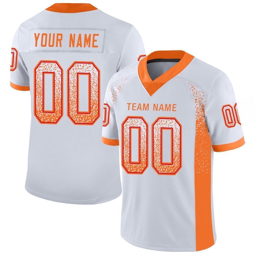 White Orange Red Mesh Drift Fashion Football Jersey, Personalized Football Jersey, Football Team Jersey, Football Outfits White Orange Red Mesh Drift Fashion Football Jersey, Personalized Football Jersey, Football Team Jersey, Football Outfits