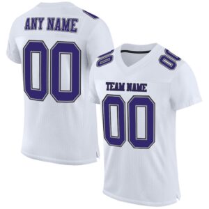 White Purple Gray Black Mesh Authentic Football…