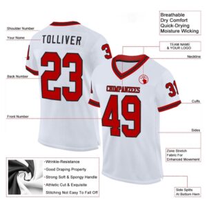 White Red Black Mesh Authentic Throwback Football Jersey Personalized Football Jersey Football Team Jersey Football Outfits 2 getp4p.jpg