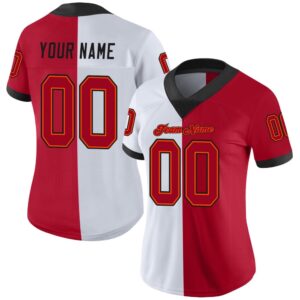 White Red Black Mesh Split Fashion Football Jersey Personalized Football Jersey Football Team Jersey Football Outfits 2 rquk4e.jpg