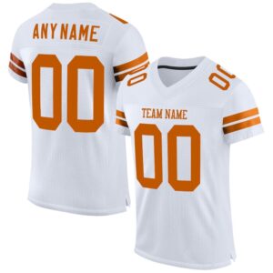 White Texas Orange Mesh Authentic Football Jersey,…