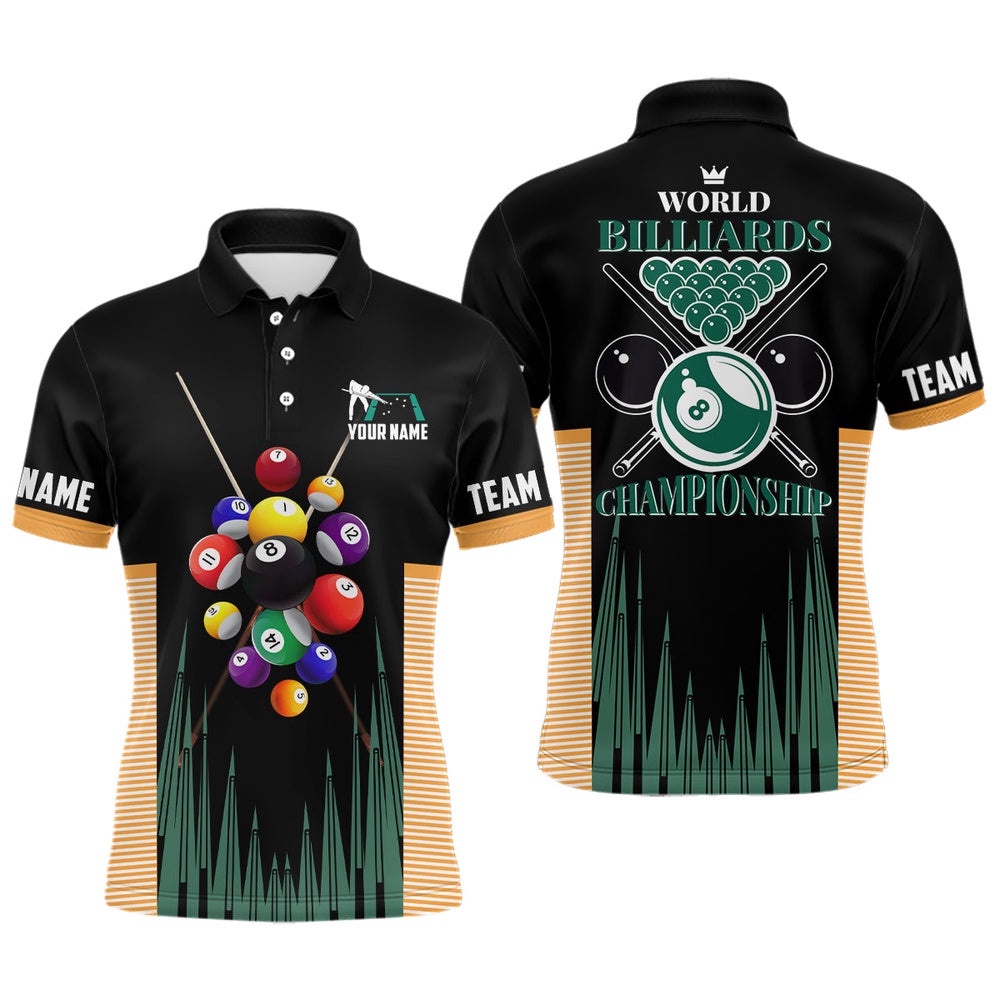 World Billiards Championship Custom Name 3D All Over Print Billiards Team Shirts, Personalized Billiard Polo Shirt World Billiards Championship Custom Name 3D All Over Print Billiards Team Shirts, Personalized Billiard Polo Shirt
