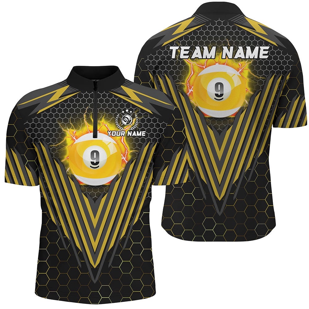 Yellow Billiard Ball 9 Jersey & Jersey Shirts Custom Team Name 9 Ball Pool Jerseys, Personalized Billiard Team Jersey Shirt Yellow Billiard Ball 9 Jersey & Jersey Shirts Custom Team Name 9 Ball Pool Jerseys, Personalized Billiard Team Jersey Shirt