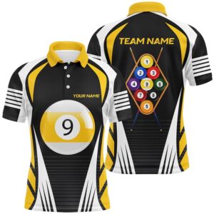 Yellow White 9 Ball Pool 3D Polo…