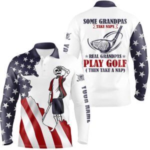 American Flag Patriotic Men s Golf Polos Shirts Custom Skull Grandpas Take Naps Real Grandpas Play Golf Golf Polo Shirt Golf Shirts 2 zoeon7.jpg