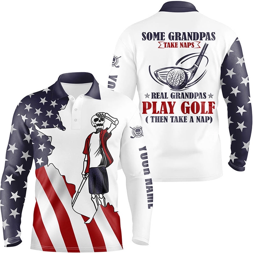 American Flag Patriotic Men’s Golf Polos Shirts Custom Skull Grandpas Take Naps Real Grandpas Play Golf, Golf Polo Shirt, Golf Shirts American Flag Patriotic Men’s Golf Polos Shirts Custom Skull Grandpas Take Naps Real Grandpas Play Golf, Golf Polo Shirt, Golf Shirts