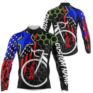 American Mens Cycling Jersey Custom Name Usa Bike Shirts With 3 Rear Pockets And Full Zip Custom Mono Cycling Jersey 2 otcyqa.jpg