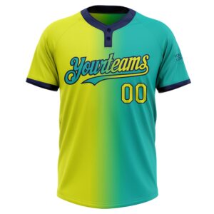 Aqua Neon Yellow Navy Gradient Fashion Two Button Unisex Softball Jersey Custom Team Softball Jersey 2 b5gqln.jpg