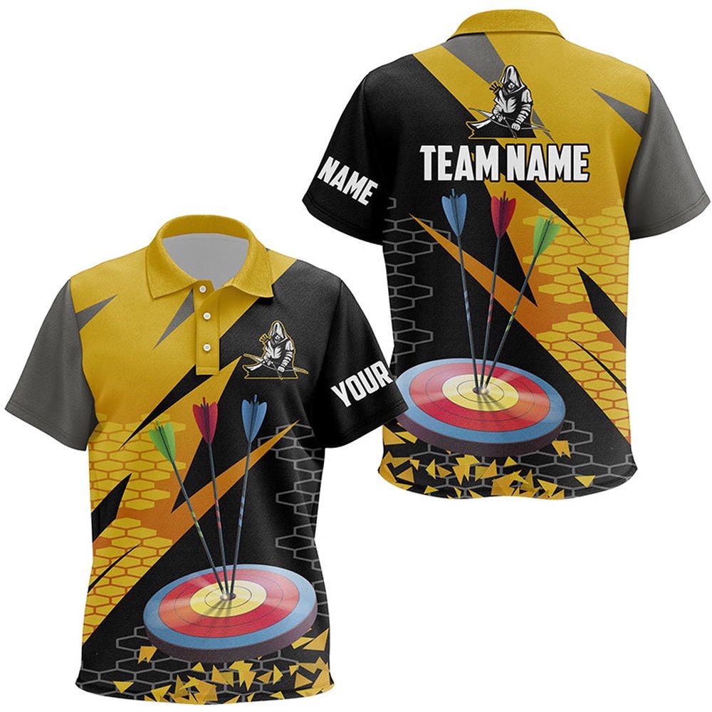 Archery Arrows Polo Shirts Custom Hunting Bow Archery Polo Shirts, Custom Archery Team Polo Shirt