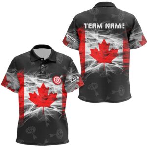 Archery Canada Flag Polo Shirts Custom Canadian Archery Shirts For Patriot, Custom Archery Team Polo Shirt