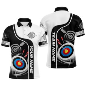 Archery Targets Black White Archery Polo Shirts…