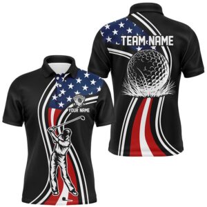 Black American Flag Custom Men’s Personalized Patriot…