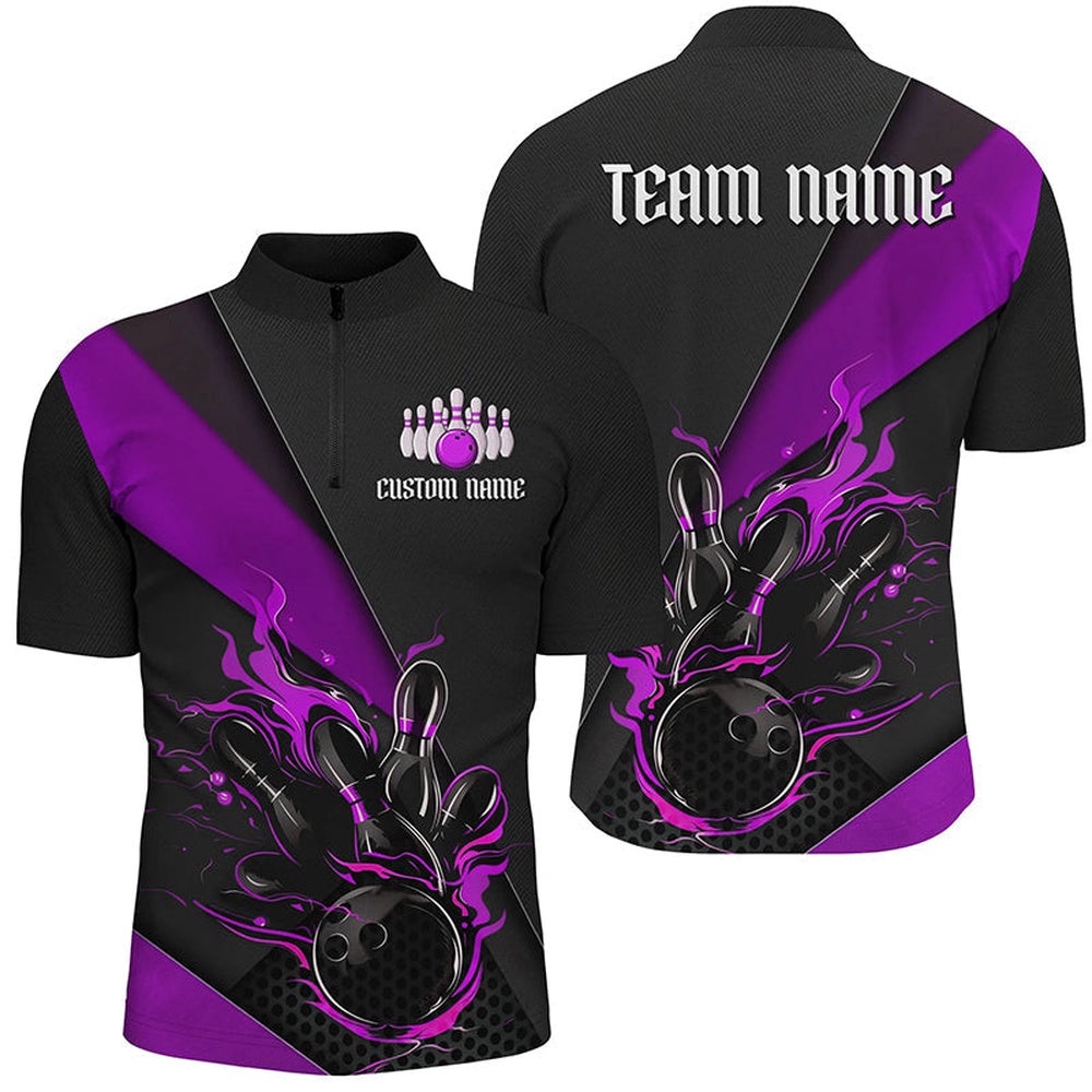 Black And Purple Name Bowling Tournament Jersey For Men And Women, Bowling Team Shirts, Custom Bowling Team Jersey Shirt Black And Purple Name Bowling Tournament Jersey For Men And Women, Bowling Team Shirts, Custom Bowling Team Jersey Shirt