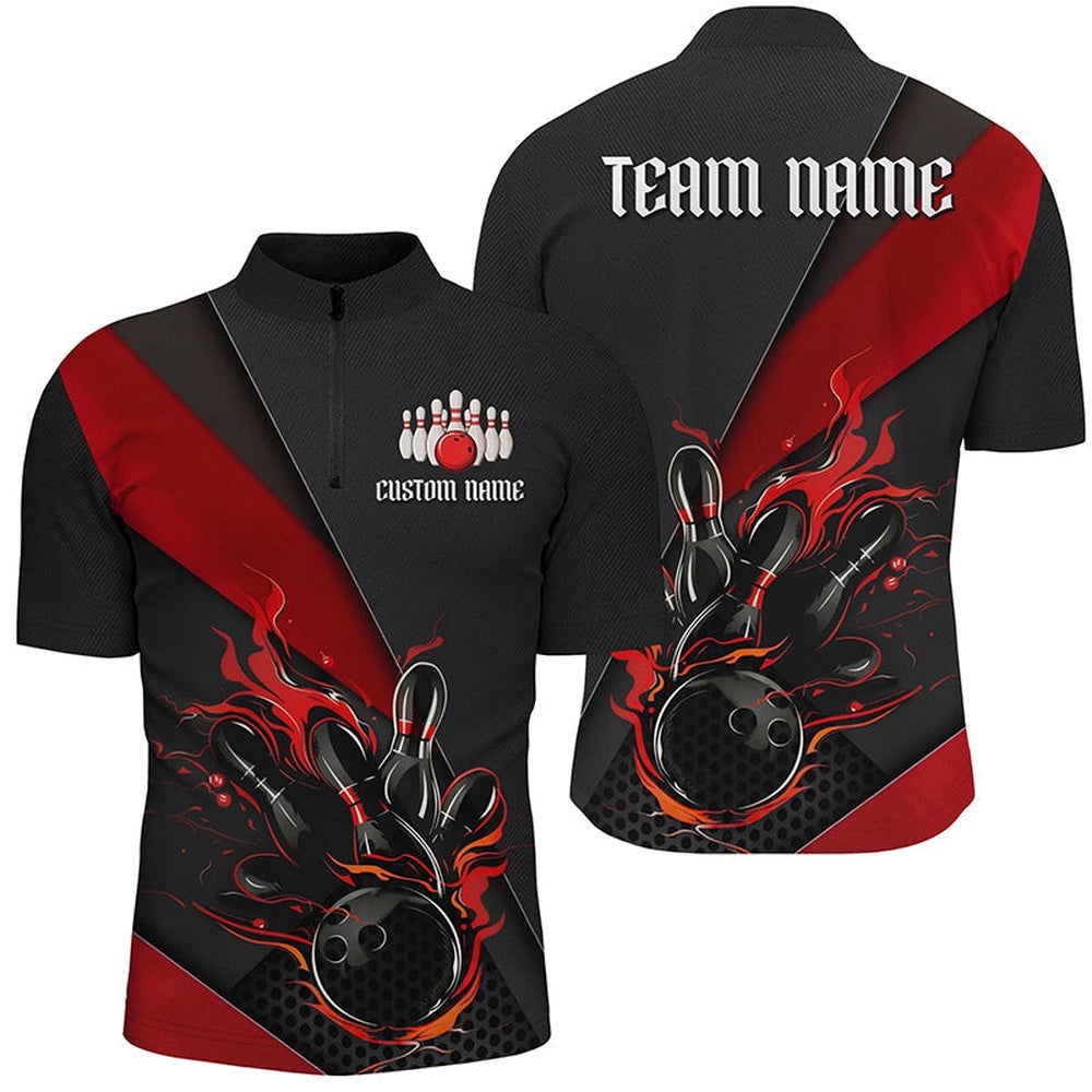 Black And Red Name Bowling Tournament Jersey For Men And Women, Bowling Team Shirts, Custom Bowling Team Jersey Shirt Black And Red Name Bowling Tournament Jersey For Men And Women, Bowling Team Shirts, Custom Bowling Team Jersey Shirt