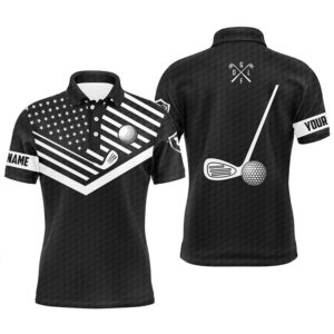 Black And White American Flag Patriotic Golf…