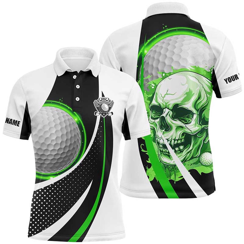 Black And White Golf Skull Men’s Golf Polo Shirt Custom Golf Attire For Men, Gifts For Golfer Green, Golf Polo Shirt, Golf Shirts Black And White Golf Skull Men’s Golf Polo Shirt Custom Golf Attire For Men, Gifts For Golfer Green, Golf Polo Shirt, Golf Shirts