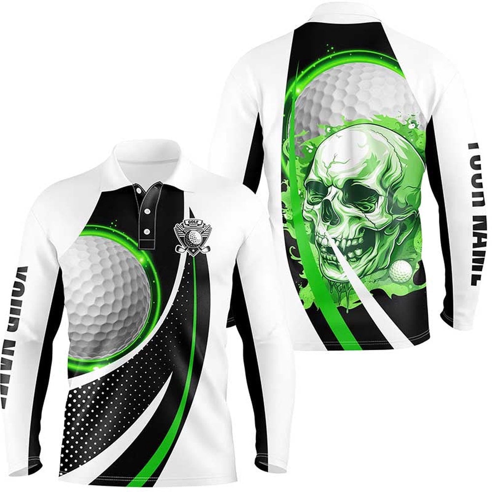 Black And White Golf Skull Men’s Golf Polo Shirt Custom Golf Attire For Men, Gifts For Golfer Green, Golf Polo Shirt, Golf Shirts Black And White Golf Skull Men’s Golf Polo Shirt Custom Golf Attire For Men, Gifts For Golfer Green, Golf Polo Shirt, Golf Shirts