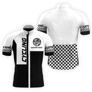 Black And White Men Cycling Jersey Custom Uv Cycle Gear With 3 Pockets Full Zipper Bicycling Shirt Custom Mono Cycling Jersey 2 yaio18.jpg