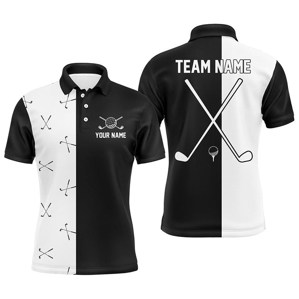 Black And White Men’s Golf Polo Shirt Custom Golf Clubs Golf Shirt For Men’s, Team Men’s Golf Clothes, Golf Polo Shirt, Golf Shirts Black And White Men’s Golf Polo Shirt Custom Golf Clubs Golf Shirt For Men’s, Team Men’s Golf Clothes, Golf Polo Shirt, Golf Shirts