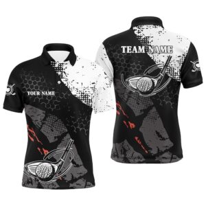 Black And White Men’s Golf Polo Shirts…