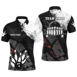 Black And White Mens Polo Bowling Shirts…