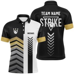 Black And White Mens Polo Bowling Shirts…