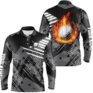 Black And White Pattern Flame Golf Ball Men s Polo Shirt Custom Golf Shirts For Men Golf Polo Shirt Golf Shirts 2 owy8bo.jpg