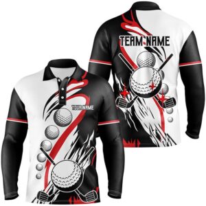 Black And White Retro Men s Golf Polo Shirt Custom Cool Golf Shirts Red Golf Polo Shirt Golf Shirts 2 ra8j9w.jpg