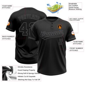 Black Black Steel Gray Two Button Unisex Softball Jersey Custom Team Softball Jersey 3 c6snh7.jpg