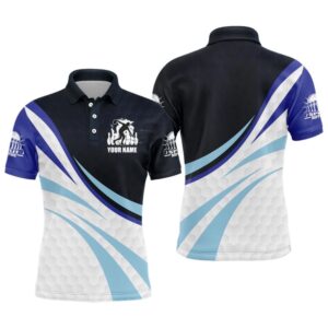 Black&Blue Bowling Polo Shirt For Men Bowling…