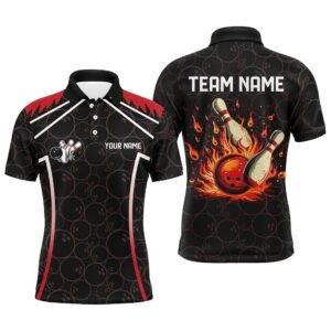 Black Camo Bowling League Polo Shirt For…