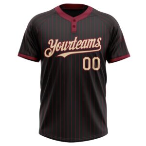 Black Crimson Pinstripe Cream Two Button Unisex Softball Jersey Custom Team Softball Jersey 2 hll5hr.jpg