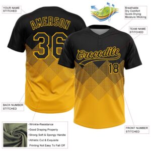 Black Gold 3D Pattern Gradient Square Shapes Two Button Unisex Softball Jersey Custom Team Softball Jersey 3 ay156f.jpg