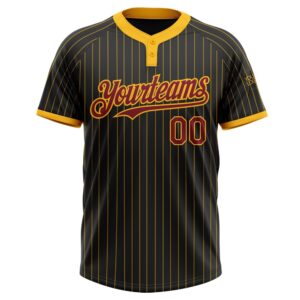 Black Gold Pinstripe Crimson Two Button Unisex Softball Jersey Custom Team Softball Jersey 2 w311gf.jpg