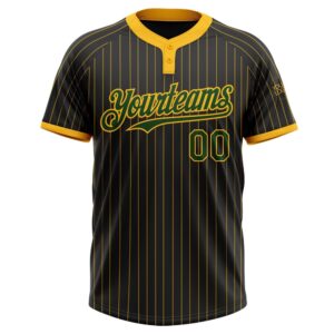 Black Gold Pinstripe Green Two Button Unisex Softball Jersey Custom Team Softball Jersey 2 gb6y8y.jpg