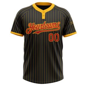 Black Gold Pinstripe Red Two Button Unisex Softball Jersey Custom Team Softball Jersey 2 q7t8qq.jpg